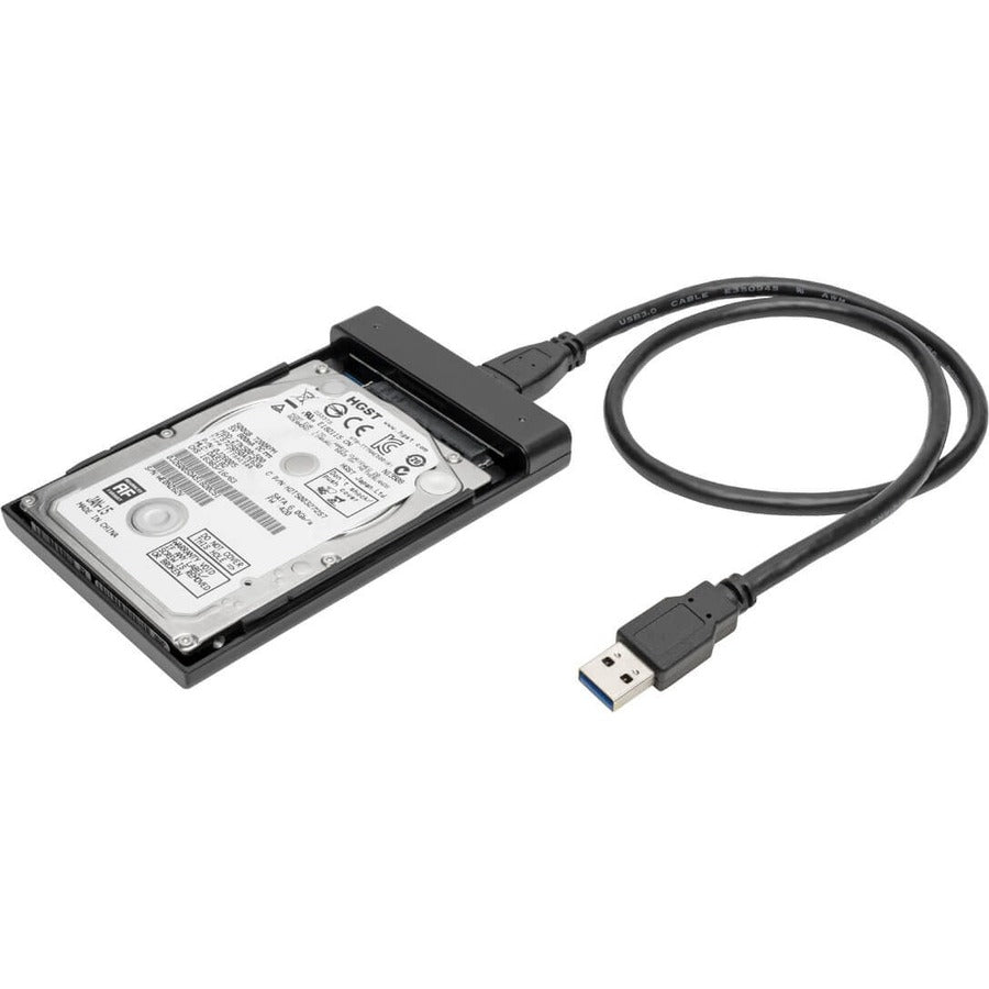 Eaton Tripp Lite Series USB 3.0 SuperSpeed External 2.5 in. SATA Hard Drive Enclosure with Built-In Cable and UASP Support Eaton Tripp Lite Series USB 3.0 SuperSpeed External 2.5 in. SATA Hard Drive Enclosure with Built-In Cable and UASP Support
